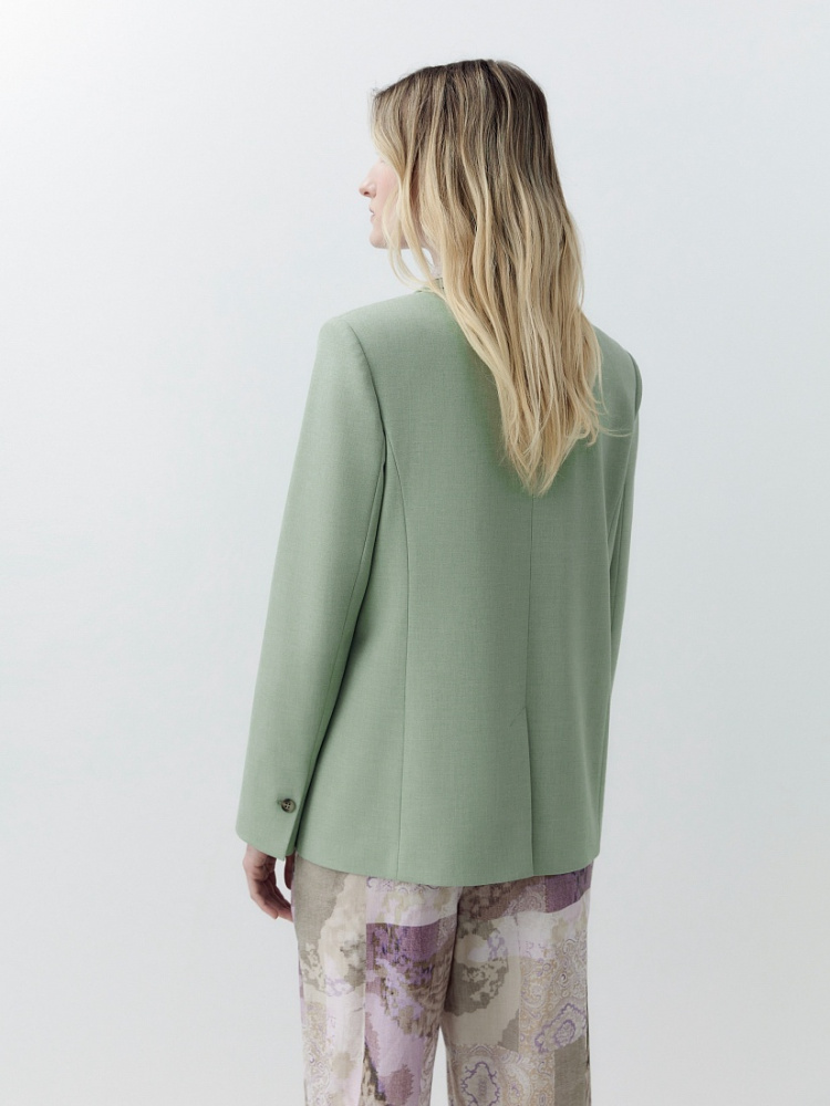ЖАКЕТ POMPA однобортный с округлыми лацканами из костюмной ткани